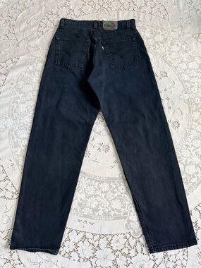 90s Levi’s SilverTab Loose Black Jeans Cotton Made USA Juniors Sz 9/10 Vintage